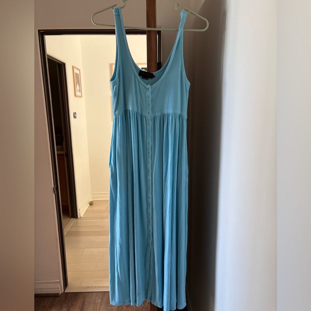 Hatch The Softest Rib Nursing Tank Dress - Wave / 2